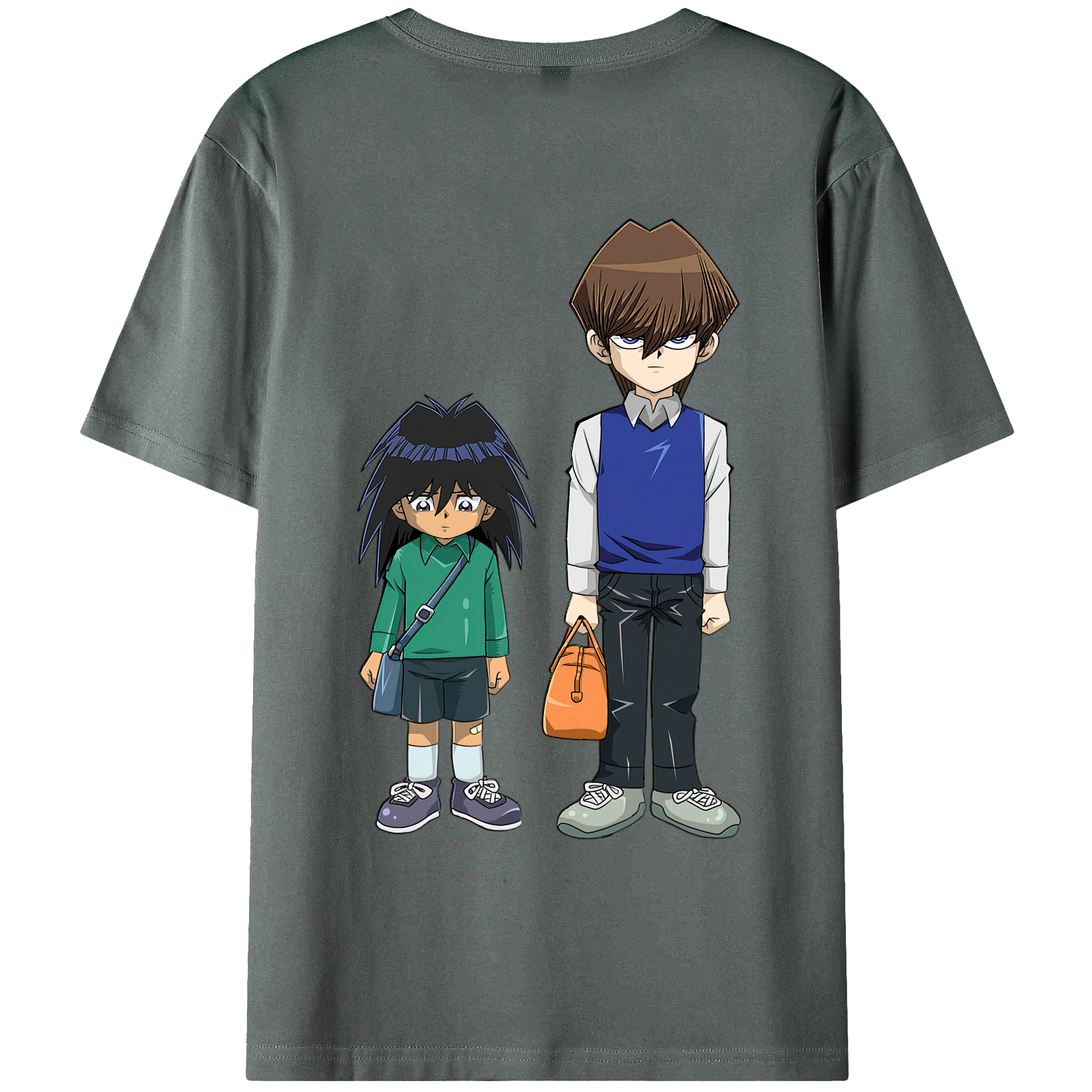 （画像用） 遊☆戯☆王 Yu-Gi-Oh! 綿100％ メンズ半袖Tシャツ（バックプリント） 通気性